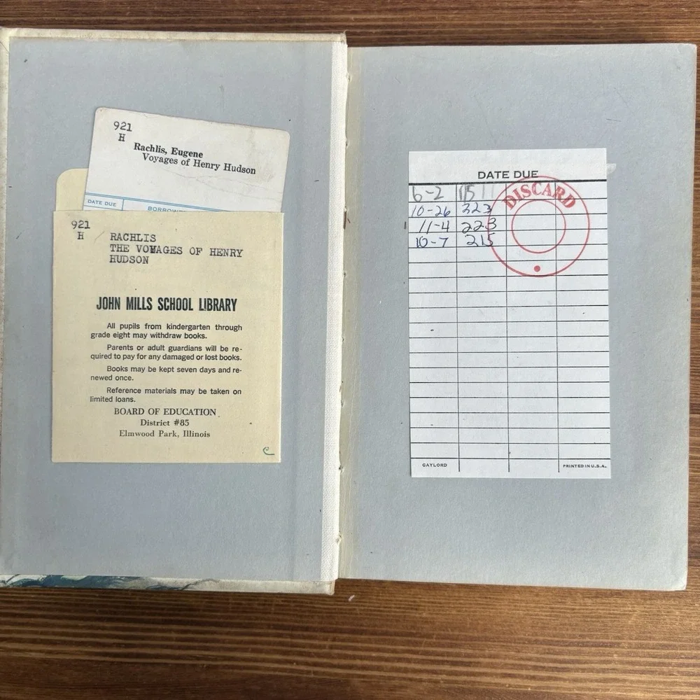The Voyages of Henry Hudson Eugene Rachlis 1962 Ex Library HC Illustrated
